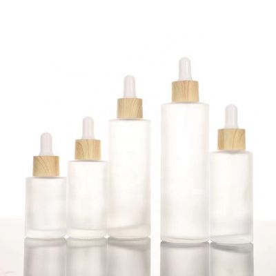 Wood grain cap dropper essential oil bottle sand glass essence emulsion cosmetics small empty portable sub-bottle