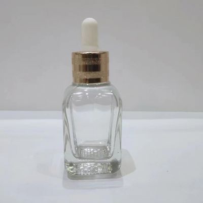 30ml transparent Square Glass Bottle With Dropper CBD oil