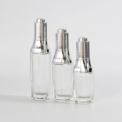 Fancy Gradient Electroplate Dropper Fading Color Glass Bottle For Essential Oil