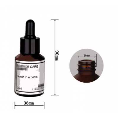 30ml Amber Frosted Glass Dropper Bottle For Oligopeptides Serum,Nicotinamide Serum & CBD Oil