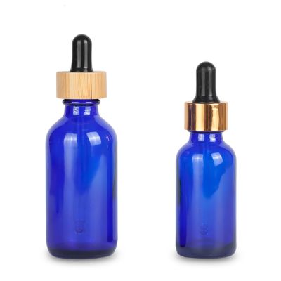 1oz 30 ml cosmetic amber CBD essential oil serum dropper bottles boston round shape empty glass bottle