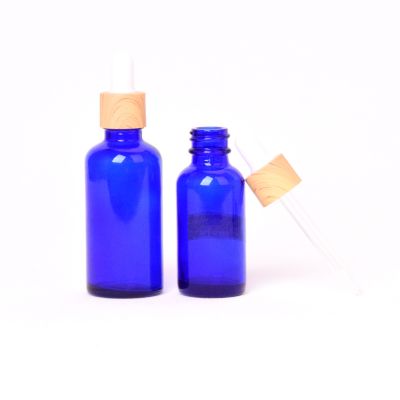 High End 1oz 2oz 5ml 10ml 15ml 20ml 30ml 50ml 100ml CBD Herb Hemp Essential Oil Face Serum Cosmetic Blue Glass Dropper Bottle