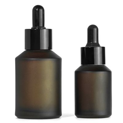 1oz 2oz Frosted Brown Glass dropper Bottles Customized packaging of Essential oil bottle CBD Bottle