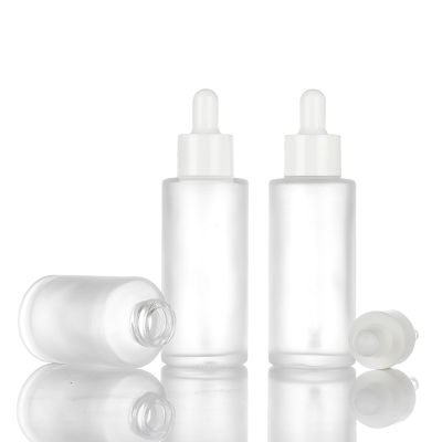 5ml 10ml 15ml 20ml 25ml 30ml 50ml 100ml frosted clear CBD oil glass dropper bottle with bamboo dropper cap