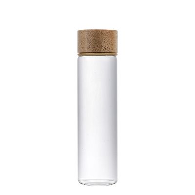 Borosilicate glass test tube bottle for candy saffron honey with bamboo lid Candy test tube Glass bottle with Bamboo lid