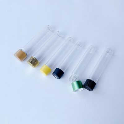 Child Resistant Top Clear 20*115mm 20*120mm Glass Test Tube For Pre roll Packaging
