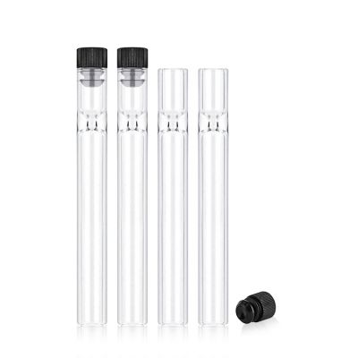 Luxury Custom Empty Small Smell Proof Glass Vials Packaging Colorful Child Resistant Clear Pre Roll Tube