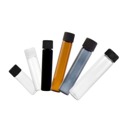 Customized Color or Logo Clear Glass Tubes With Child Proof Cap For Packaging