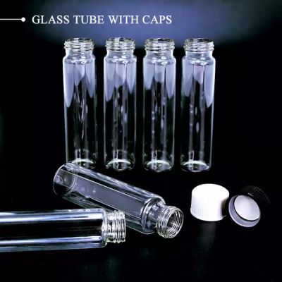 Hempacka SCREW CAP 115mm Borosilicate Glass Herb Storage Jar Tube Shaped Pre Roll Tube