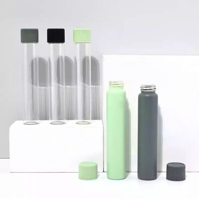 5ml 10ml 30ml 40ml 45ml Custom Round Clear Packaging Smell Proof Glass Vial Child Resistant Small Glass Pre Roll Tube