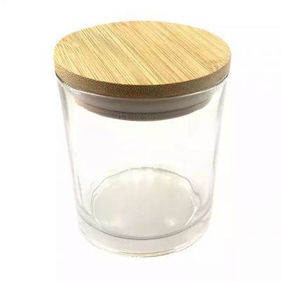 10 oz Unique Candle Jar In Bulk Clear Luxury Empty Candle Jars For Candle Making With Metal Lid