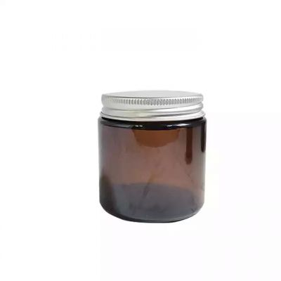 Custom Logo Amber Candle Jars Clear Candle Container Luxury With Lid