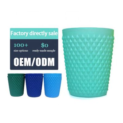 diamond embossed ion plating green purple blue colored empty glass candle holder upscale candle jars for Candle Making