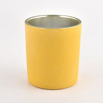 New glass vessels for candles with electroplating wholesale