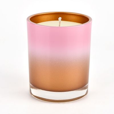 popular glass jars for candle making gradient glass candle jar wholesale
