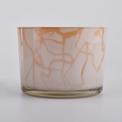 16oz luxury color cylinder glass jar for wholesale