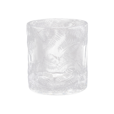 Luxury transparent glass candle jar round glass candle vessel wholesale