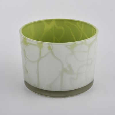 Wholesle 16oz spring green cylinder glass jar for supplier