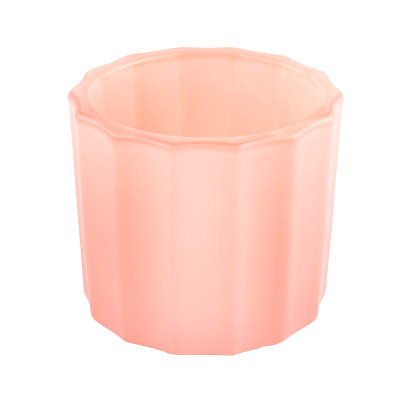 luxury pink empty glass vessels for candles wholesale
