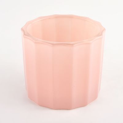 luxury pink pumpkin glass vessels for candles making