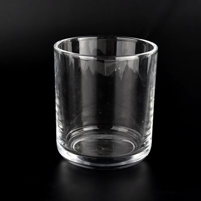 Large round bottom glass candle vessels with 16oz inside