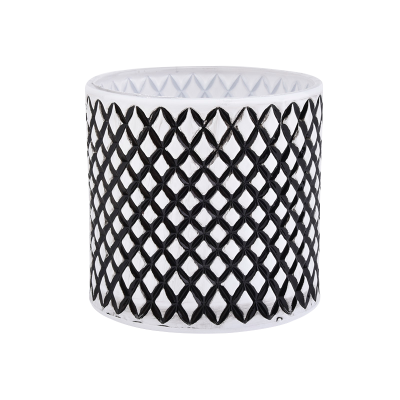 glass woven pattern candle vessel soy wax for candle making
