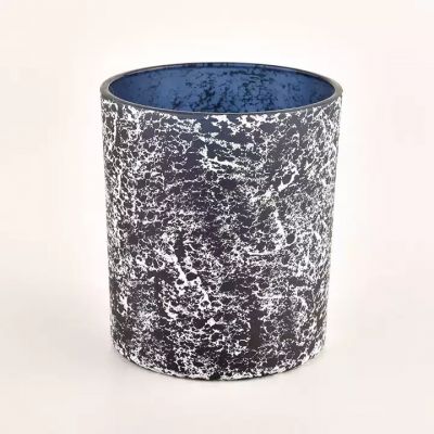 solid blue decorative glass vessels for candles supplier