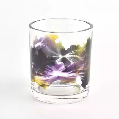 luxury 260ml handmade paint glass candle holders for supplier from Sunny Glassware