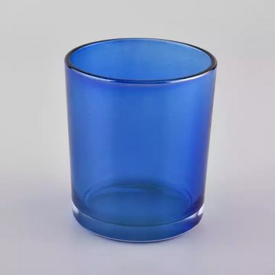 8oz 10oz blue glass candle jar soy wax for candle making