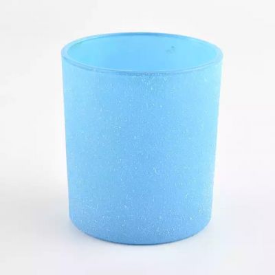 OEM glass jar candle luxury blue customized candle holder supplier