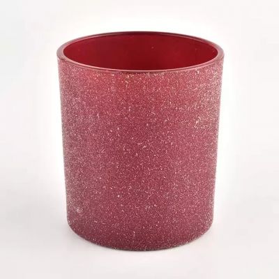 luxury pure red glass candles container soy wax wholesale