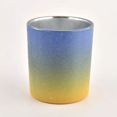 luxury mix colors rough touch glass candle jars
