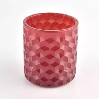 luxury diamond glass candle glass vessels for home decor