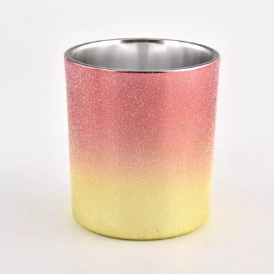 luxury color spring style glass candle jar