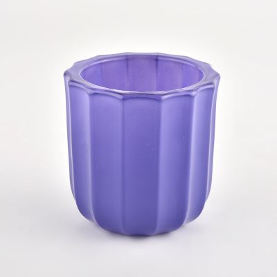 Wholesale 8oz 10oz 12oz purple glass candle jar