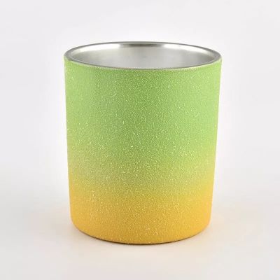 new decoration sandy color glass candle jars