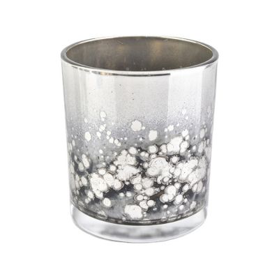 popular mercury sliver glass candle jar for candle making