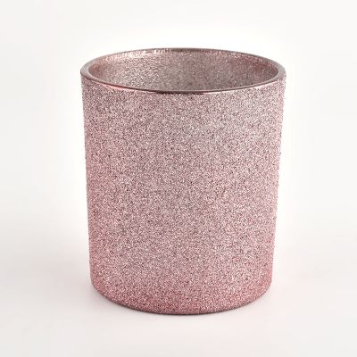 Luxury shiny mixture color effect 300ml glass candle holder for wholesale