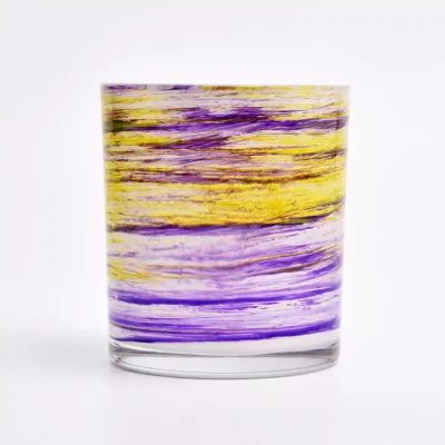 Popular 8oz 10oz glass candle container customized glass jars wholesale