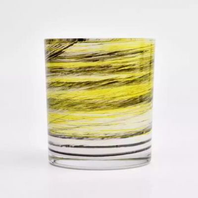 handmade glass candle jar for home decor 8oz luxury design glass jar