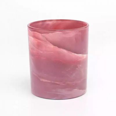 Newly design sunset glow effect on the 300ml glass candle holder in bulk