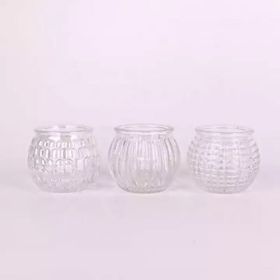 Decoration gift 3oz clear glass storage jar with cork for candle