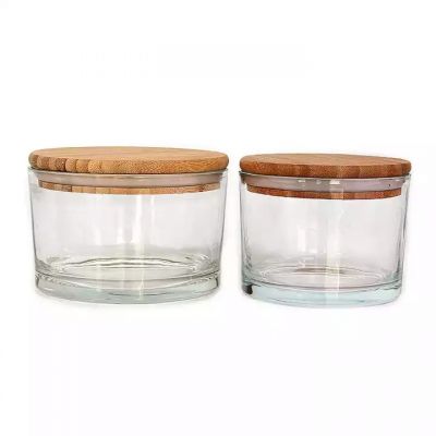 750ml glass jars for candles straight sided glass candle jar wood lid