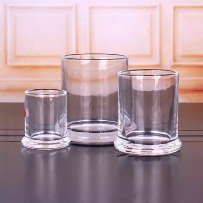 High quality 70ml 200ml 350ml round glass jar for candle with glass lids