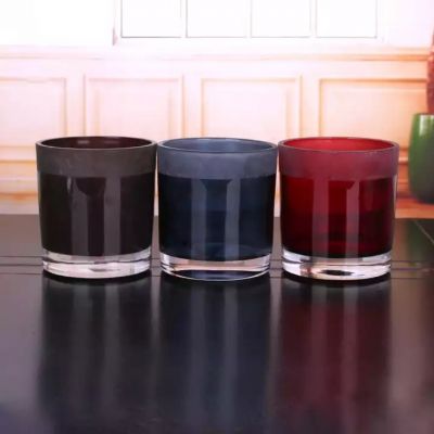 19oz 540ml empty painted cylinder candle glass jar containers holders