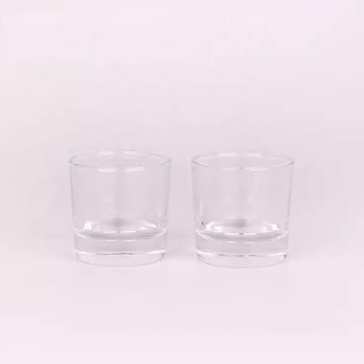 mini 40ml clear round recycled candle jars christmas decoration tealight glass cup