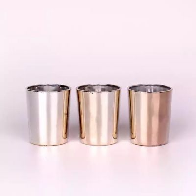 electroplating 100ml small Bulk Glass Tealight Candle Holders Votive glass candle jar