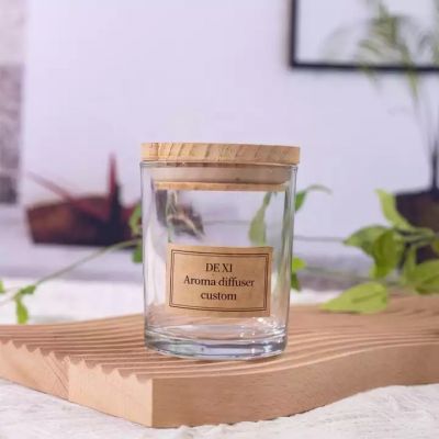 4oz 8oz 10oz 230ml Exclusive Custom High Quality Luxury Glass Candle Jars For Candle Making Candle Container With Lids