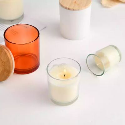 Wholesale exquisite aromatherapy candle container small candle jar glass with lid