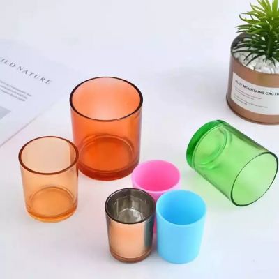 Wholesale aromatherapy candle containers small candle cans with glass lids
